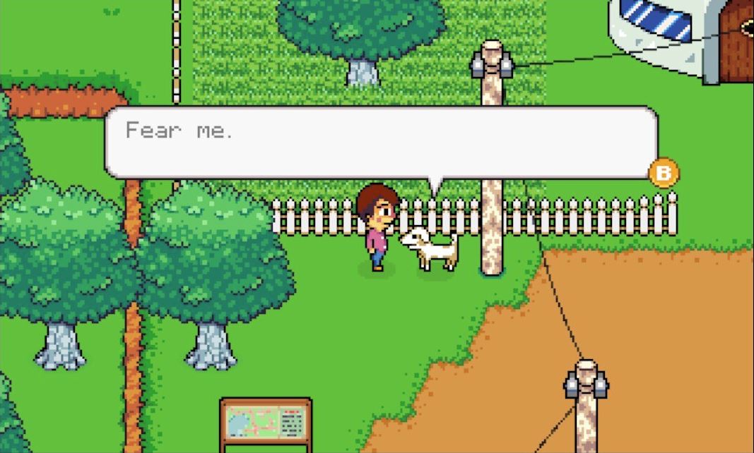 A dog says, &ldquo;Fear me&rdquo;, in Knuckle Sandwich.