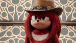 Knuckles, in live action, in the iconic three-star hat.