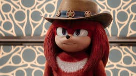 Knuckles, up in live action, up in tha iconic three-star hat.