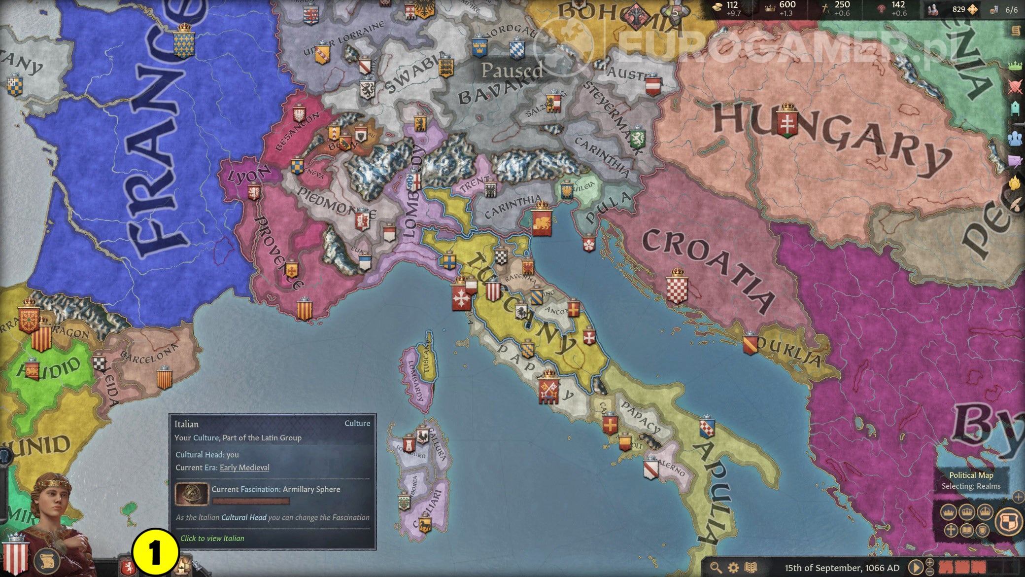 Crusader Kings 3 system kultur i innowacje, technologia Eurogamer.pl