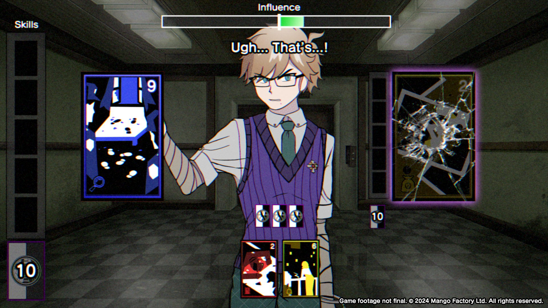 A card battle in murder-mystery visual novel Kumitantei: Old-School Slaughter