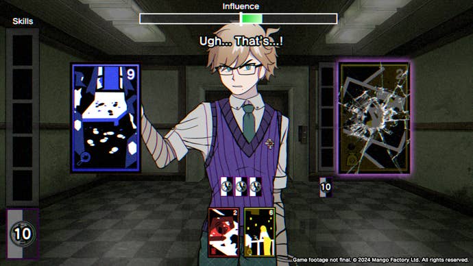 A card battle in murder-mystery visual novel Kumitantei: Old-School Slaughter