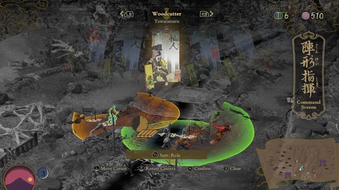 Troop deployment in Kunitsu-Gami.