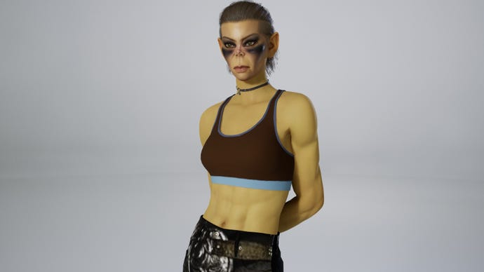 Un personaje en Inzoi que se parece mucho a Lae'zel de Baldur's Gate 3.