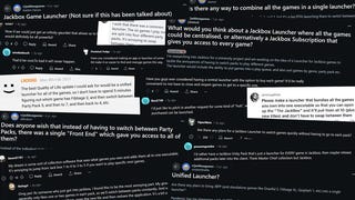 Collage of social post requests for a Jackbox Megapicker