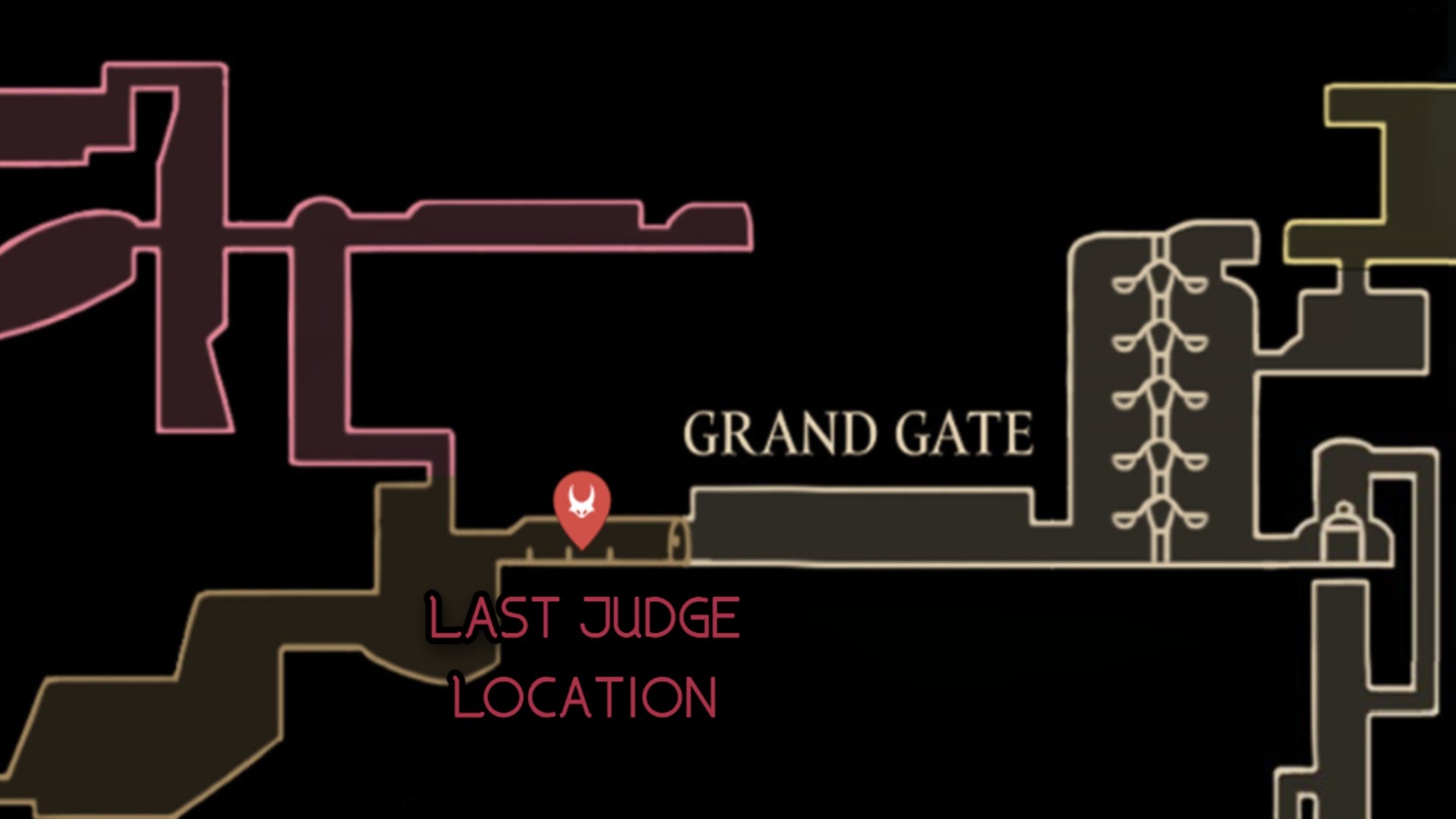 A map showing the location of the Last Judge boss in Hollow Knight: Silksong. - 31