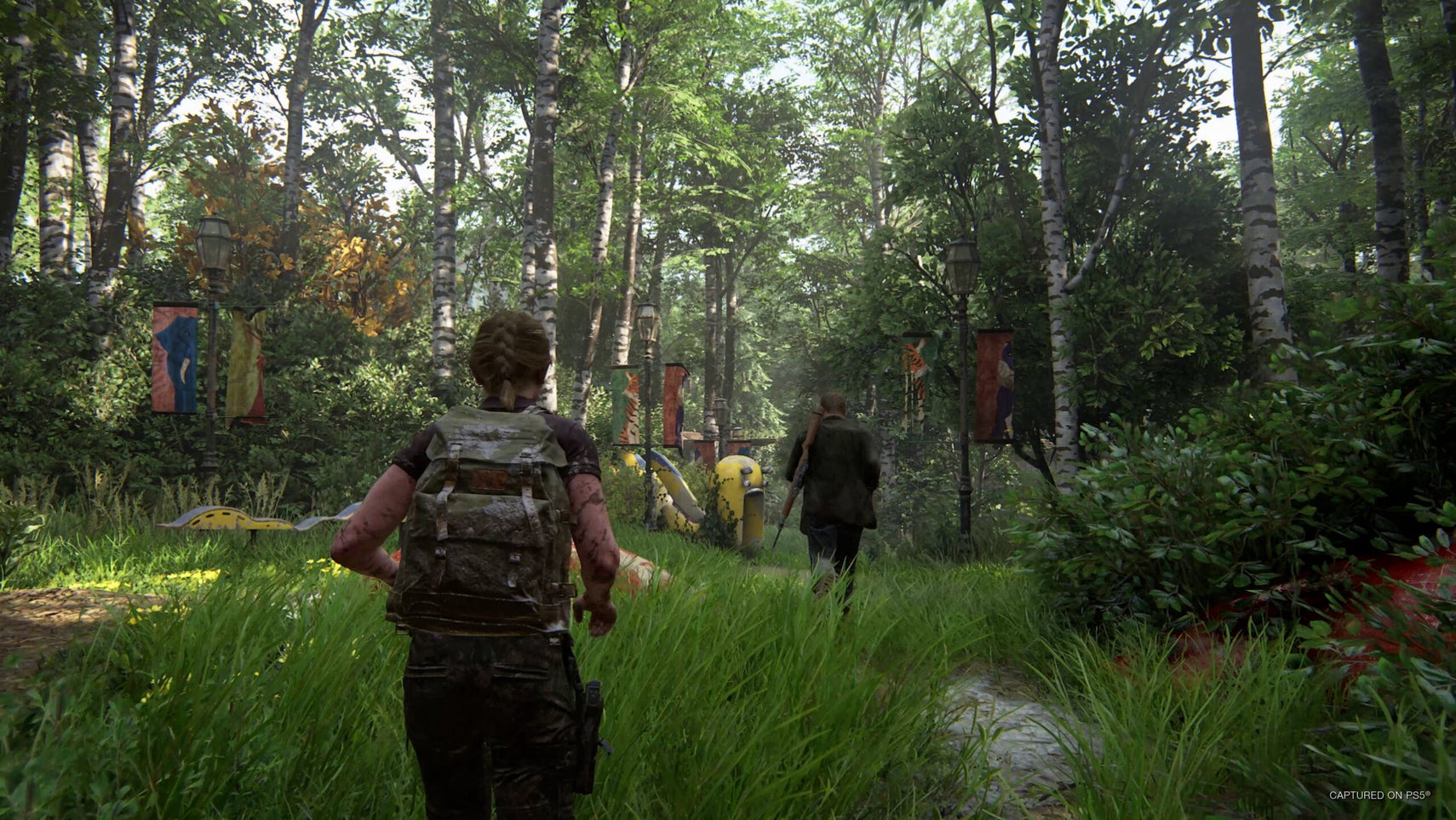 Some characters exploring in The Last of Us Part 2 Remastered. - 1