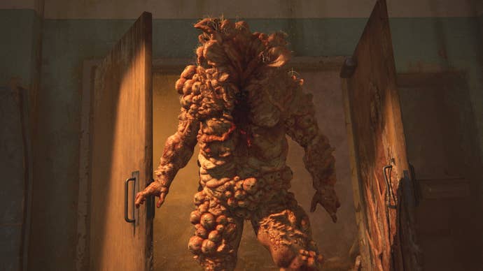 A looming fungal enemy in The Last of Us Part 1.