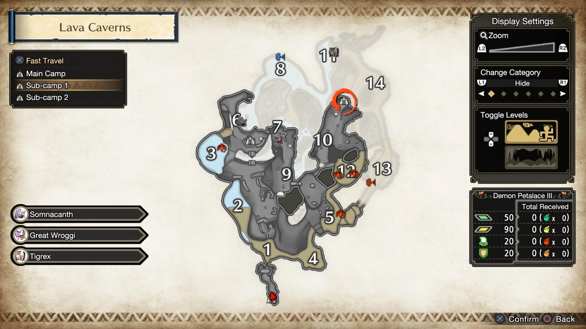 Lava Cavers sub-camp 1 in Monster Hunter Rise