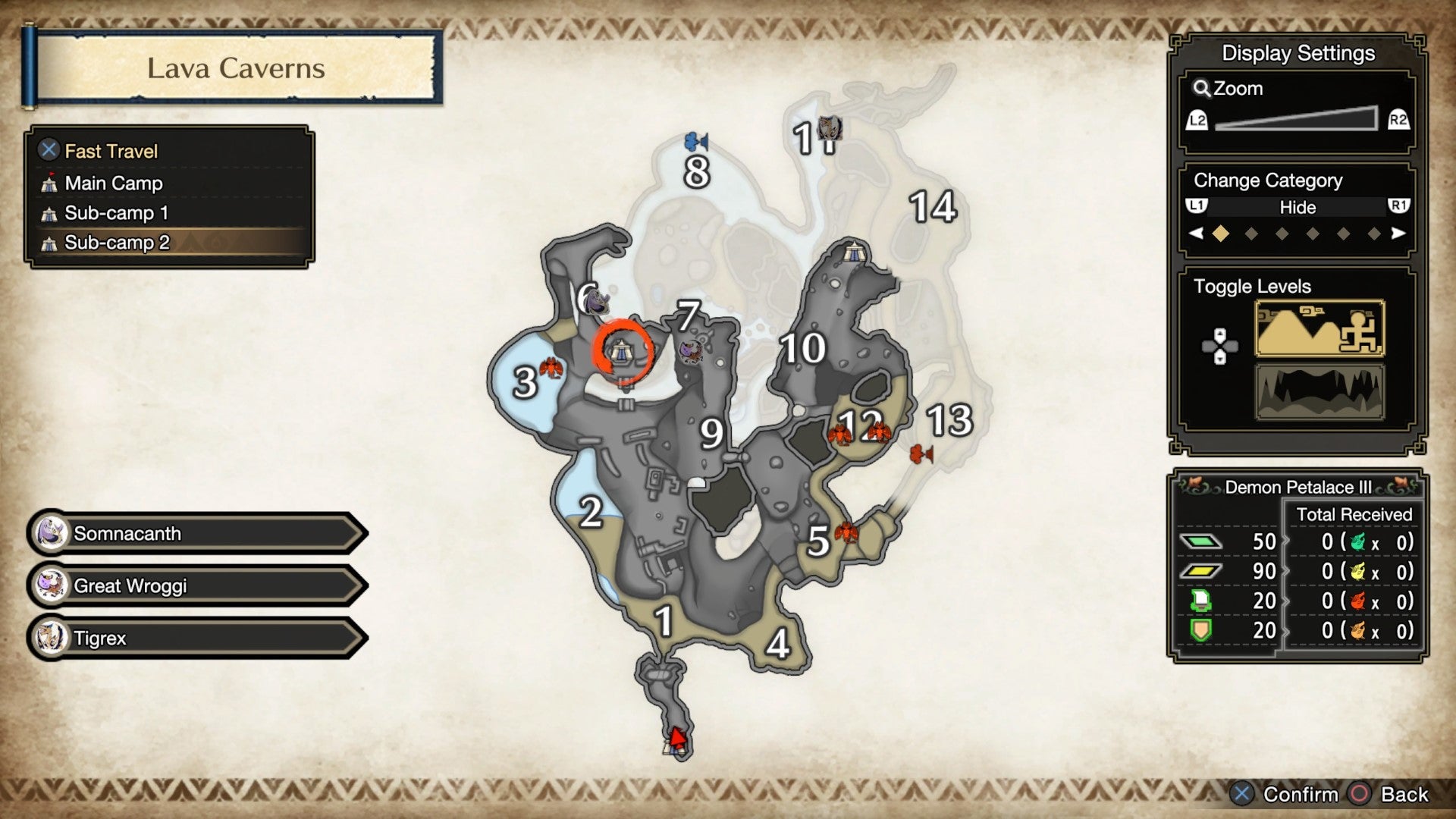 Lava Caverns sub-camp 2 in Monster Hunter Rise