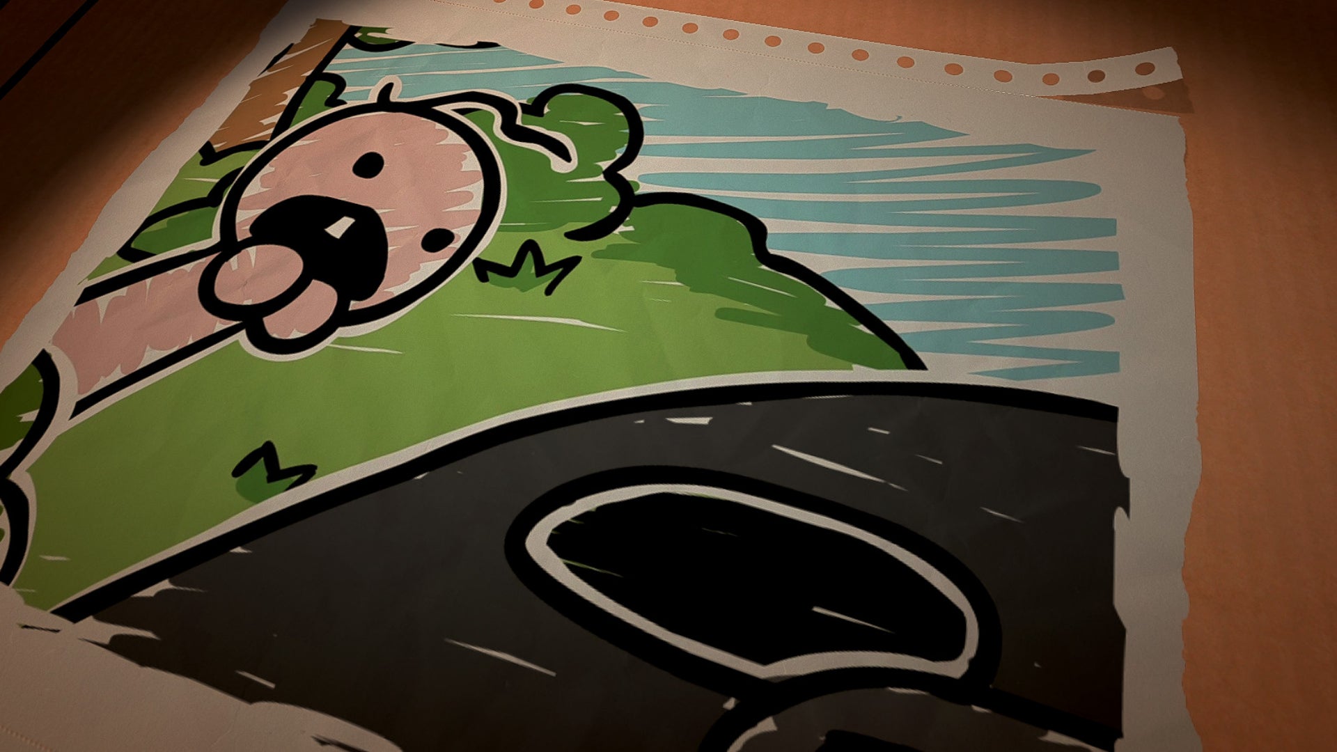 Bum-bo can be seen in a drawing of a landscape in The Legend of Bum-bo.