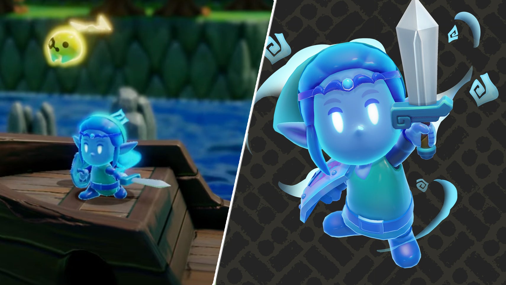 Zelda in blue swordfighter form in The Legend of Zelda: Echoes of Wisdom. - 1