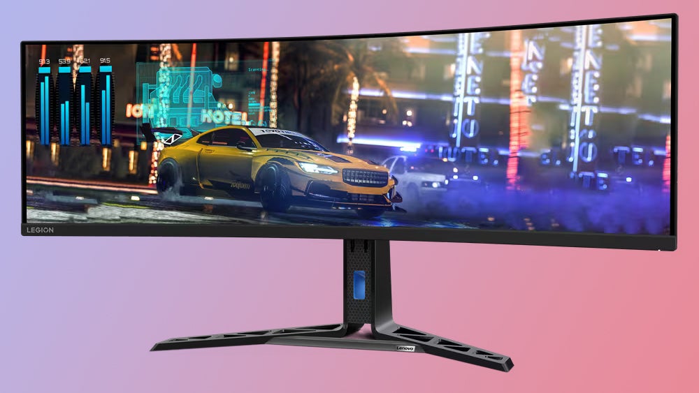 lenovo legion r45w-30 gaming monitor on a gradient background - 1