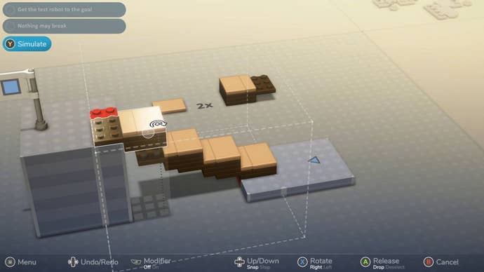 Building a set of stairs in Lego Bricktales and struggling because of the depth perception in the build screen
