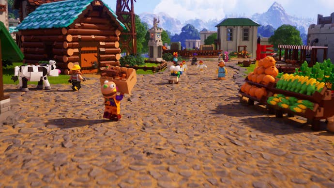A village in LEGO Fortnite.