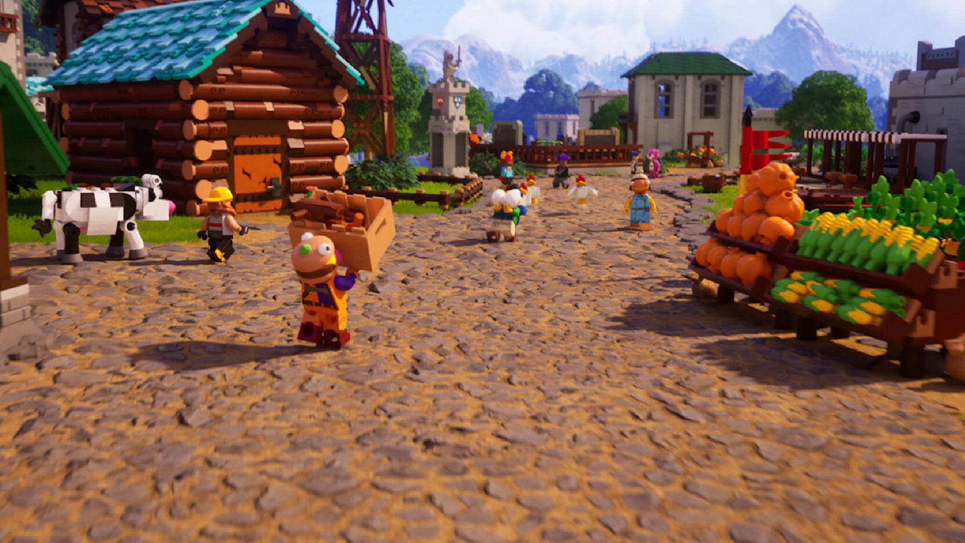 A village in LEGO Fortnite.
