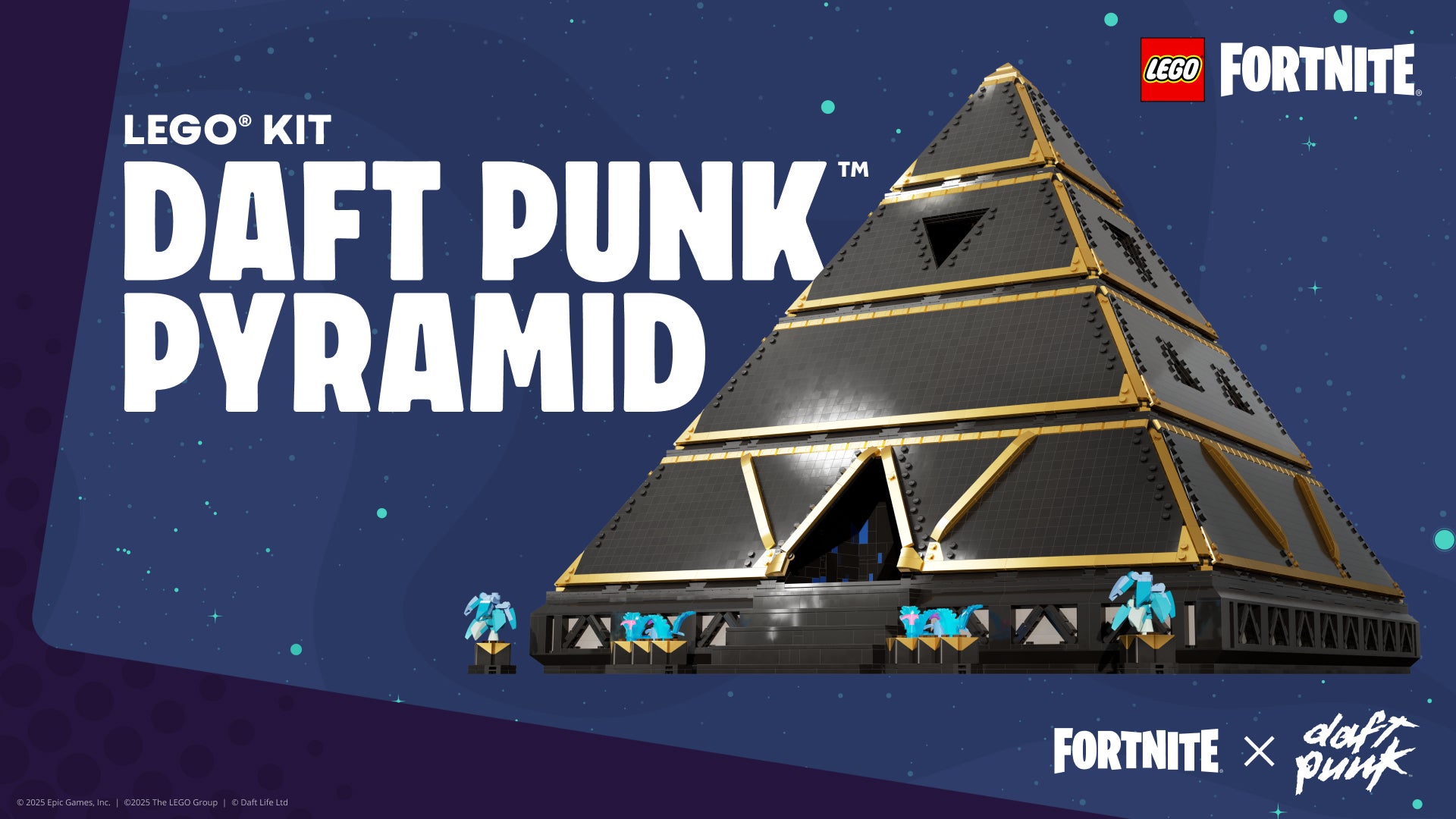 Fortnite promotional image showing a Daft Punk light up pyramid