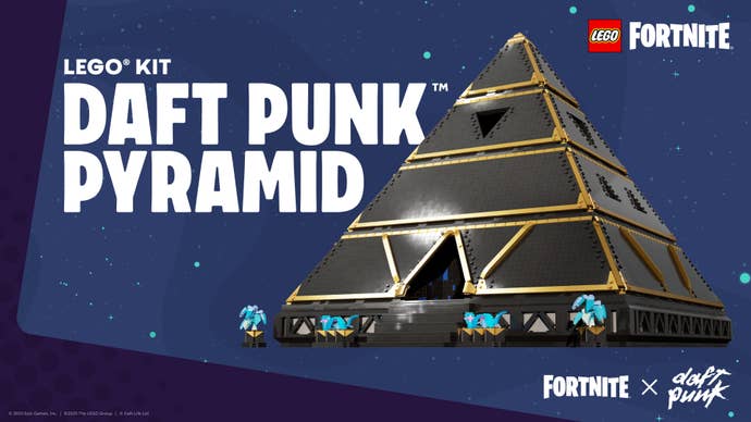 Fortnite promotional image showing a Daft Punk light up pyramid
