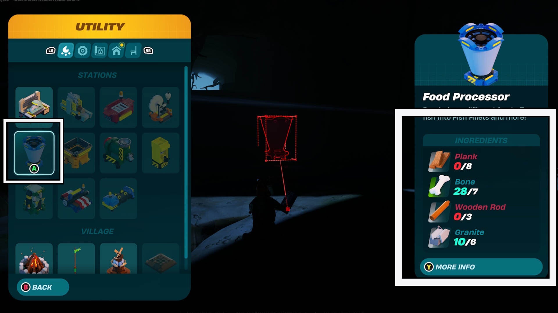 lego fortnite food processor recipe build menu