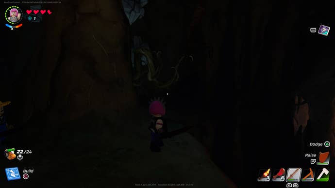 Power Chord standing next to some Knotroot in LEGO Fortnite