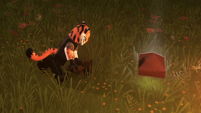 lego fortnite tiger facing soil clump