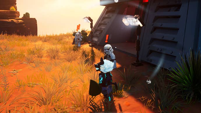 lego fortnite wolf player fighting stormtroopers