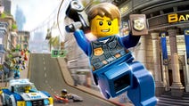 An illustration of a Lego figurine in police armour zip-lining towards the camera and flashing a badge, all with a cheeky grin on their face.