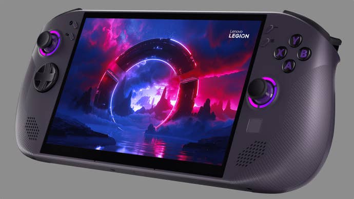 Lenovo’s Legion Go S handheld gaming PC in black.