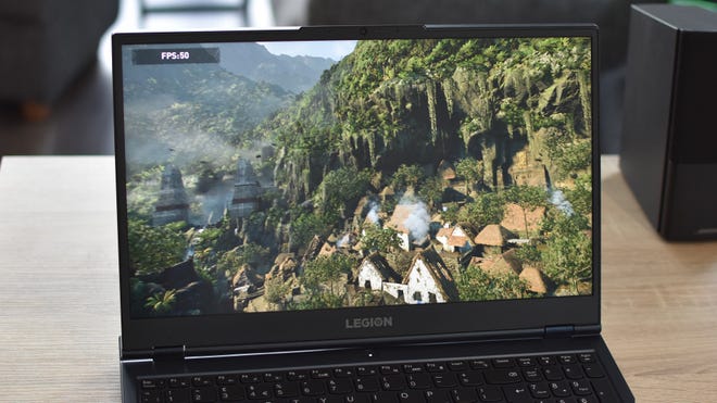 The display on the Lenovo Legion 5 gaming laptop.