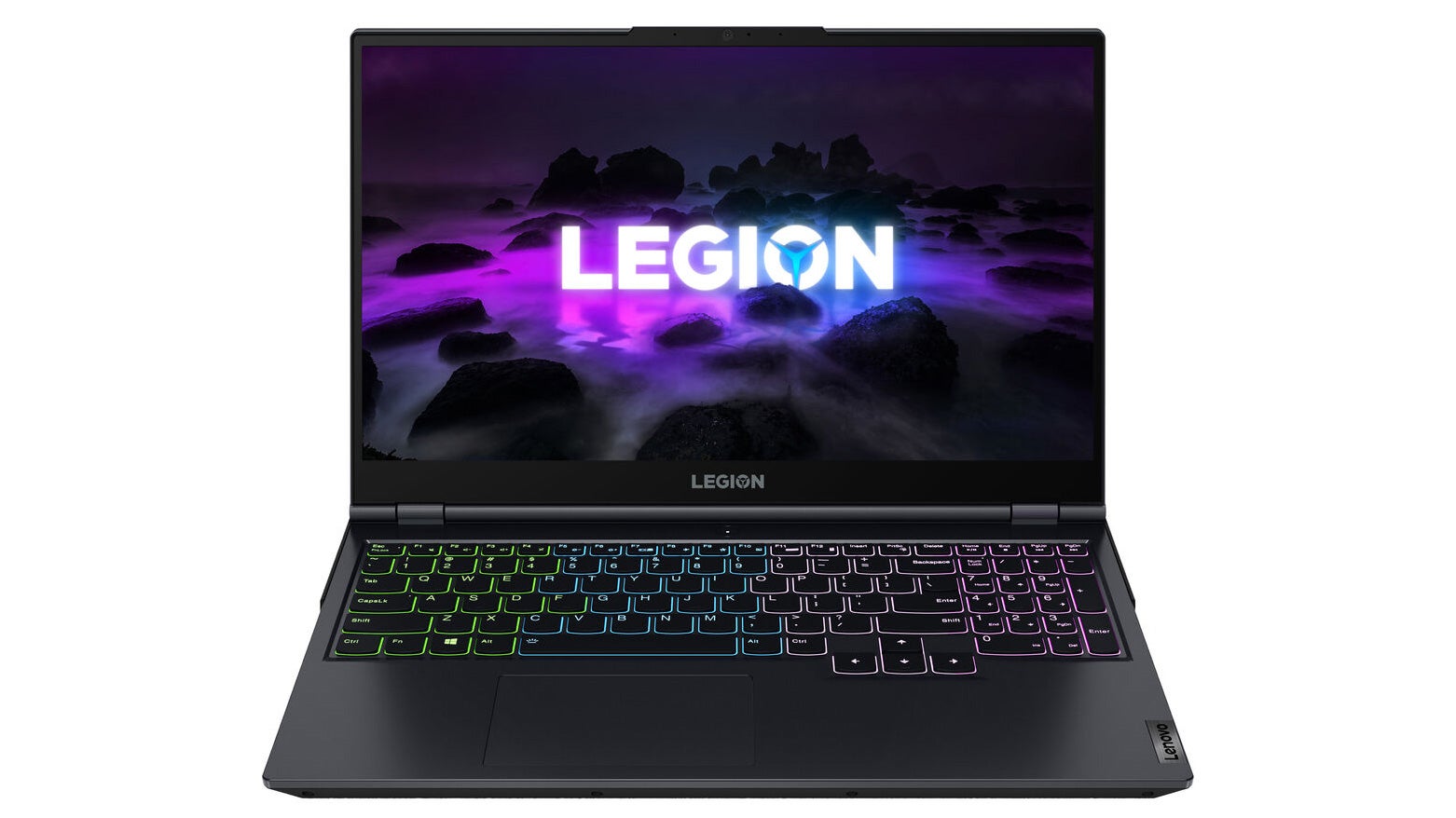 a photo of a lenovo legion 5 gaming laptop with rtx 3060 graphics card