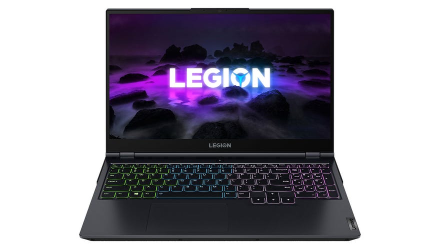 a photo of a lenovo legion 5 gaming laptop with rtx 3060 graphics card