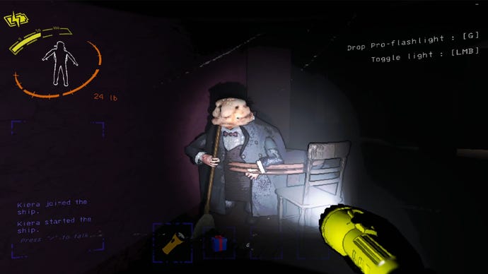 Screenshot of The Butler monster in Lethal Company.