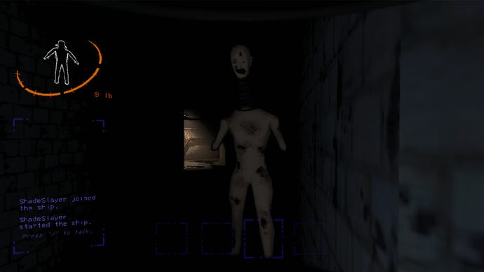 Screenshot of the Coil-Head monster in Lethal Company