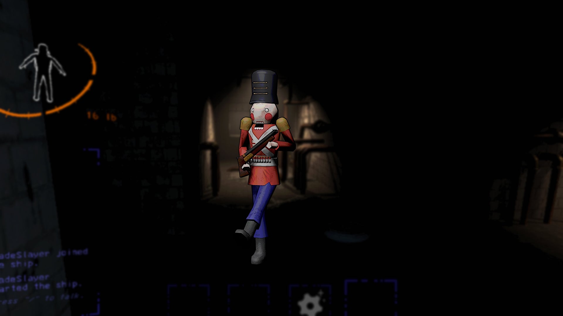 Lethal Company screenshot of a Nutcracker monster. - 17