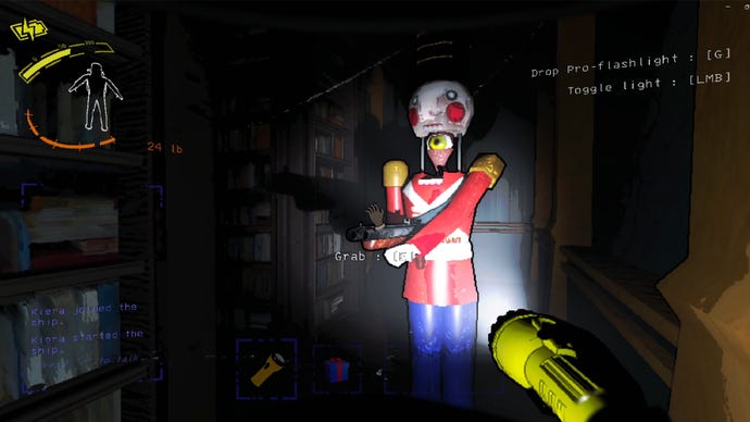 Screenshot of The Nutcracker monster in Lethal Company.
