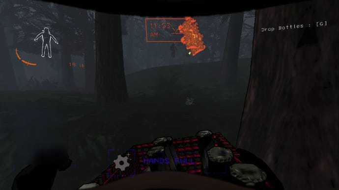A player getting struck by lightning in Lethal Company