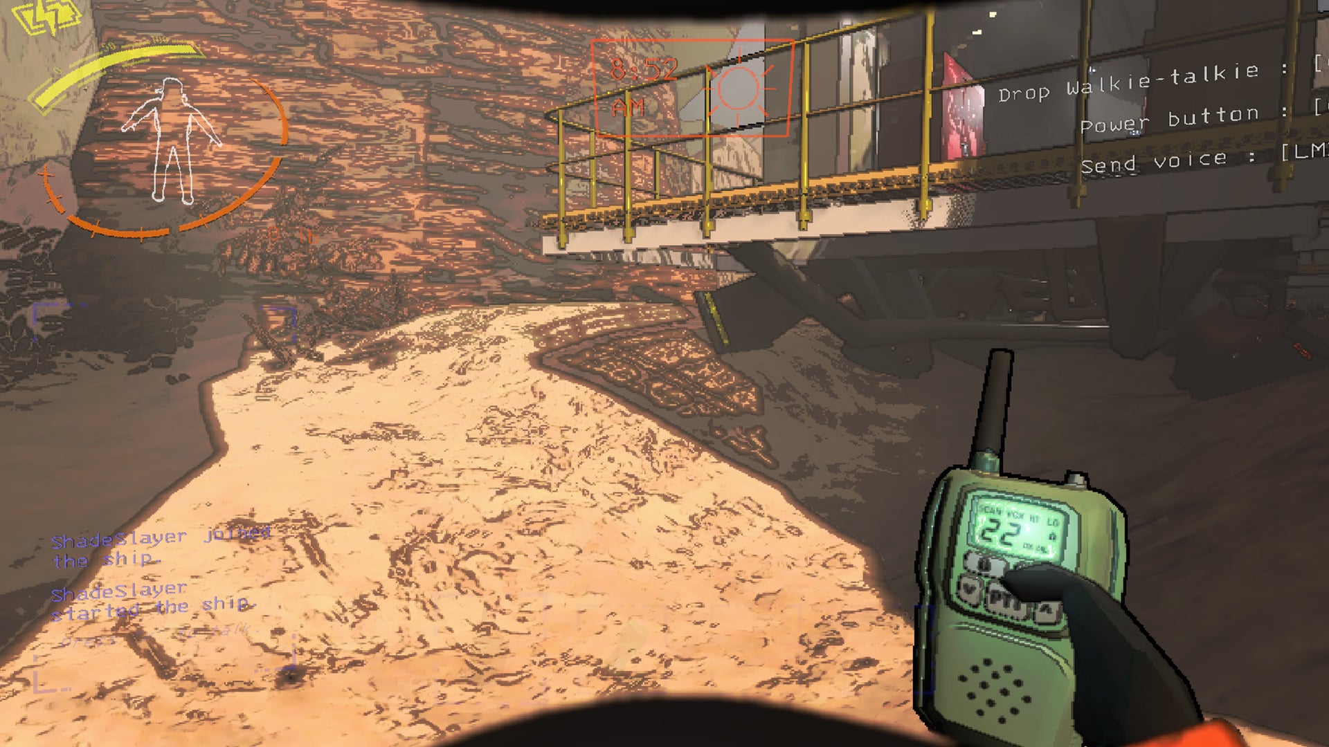 Screenshot of the walkie talkie in Lethal Company - 9
