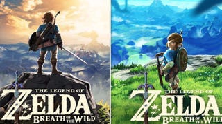 Let's compare and contrast the US and European Legend of Zelda: Breath of the Wild box art