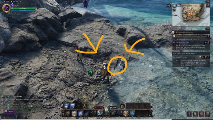 A letter in a bottle circled with Throne and Freedom