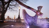 Machado de Kratos em tamanho gigante aparece em Londres