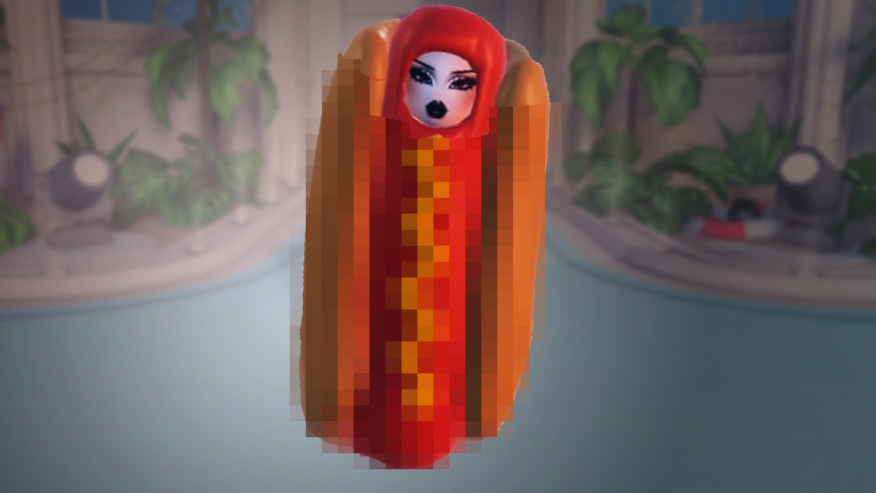 Lewd hotdog in Roblox, Dress to Impress custom header. - 1