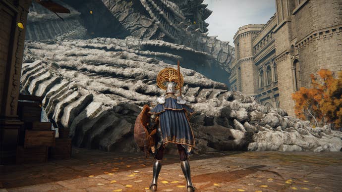 A huge fossil in Leyndell, the Elden Ring capital.