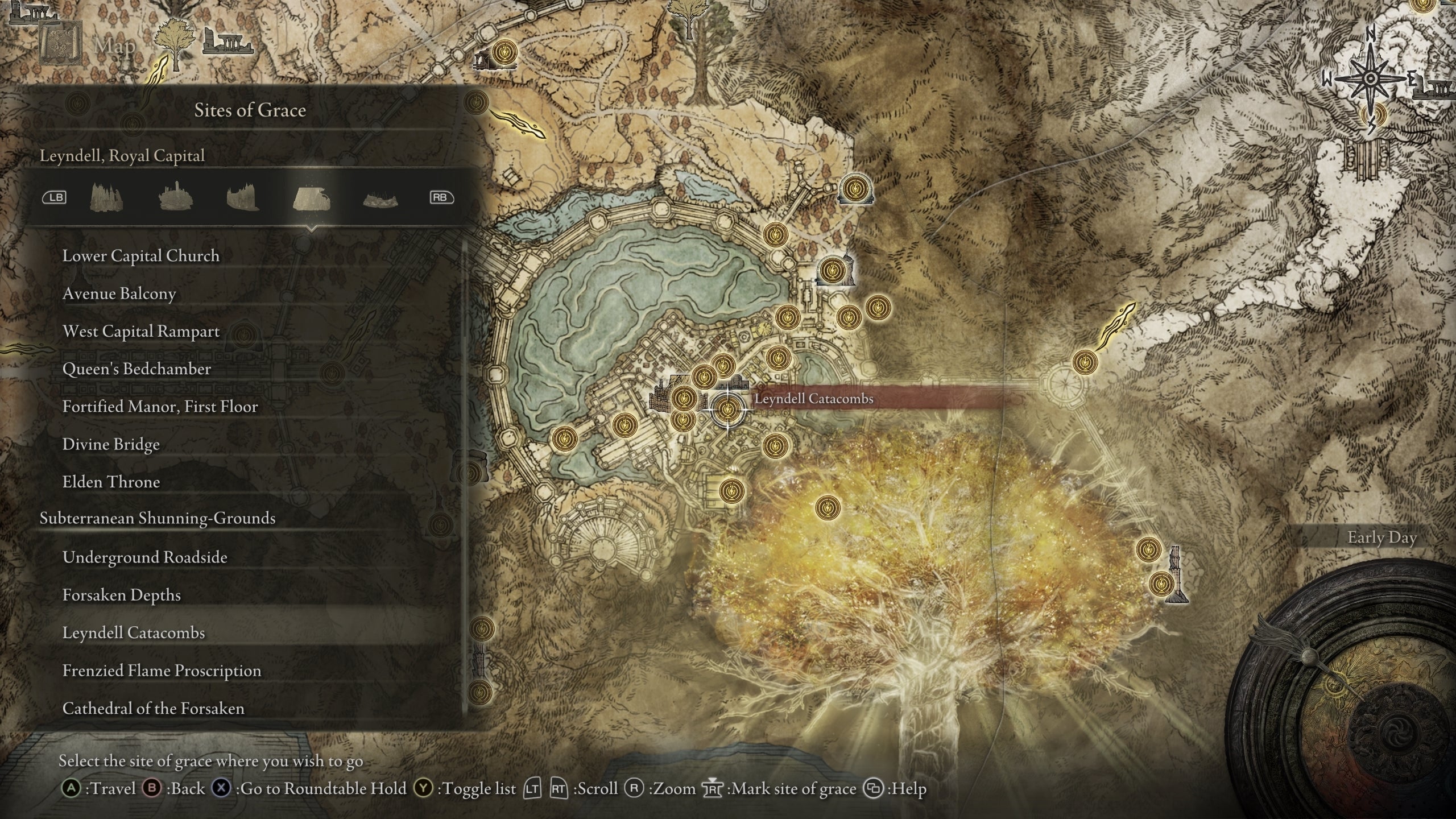 Leyndell Catacombs Grace in Elden Ring