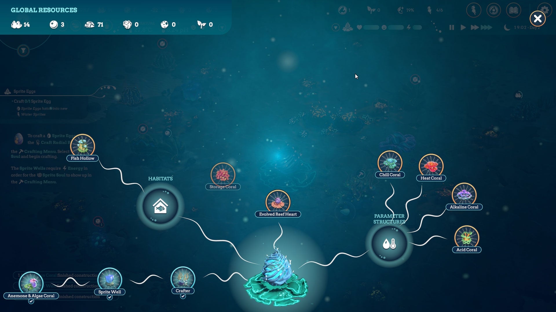 The research screen in Life Below