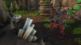 Screenshot of Aluminum deposits and a Mech Suit in Lightyear Frontier.