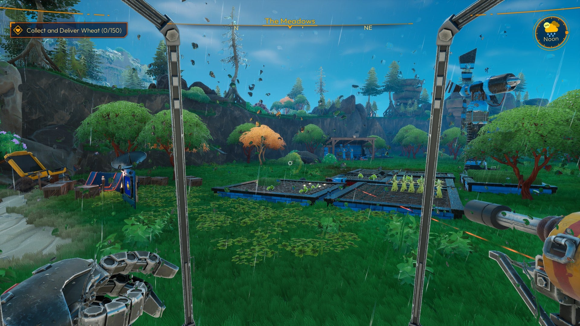 Farming on a rainy day in Lightyear Frontier. - 4