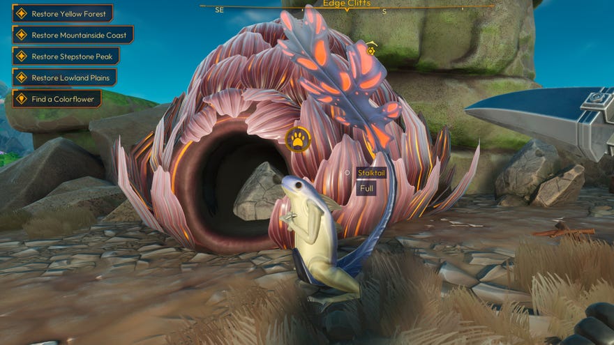 Screenshot of a Stalktail creature in Lightyear Frontier