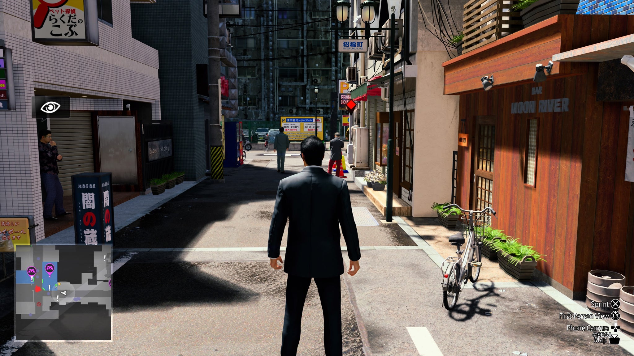 The a locker key on the mini-map in Like A Dragon Gaiden. - 5