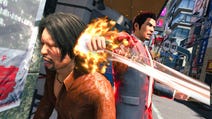 Like A Dragon Gaiden official screenshot showing Kiryu smashing his fist into the side of a bad guy's head