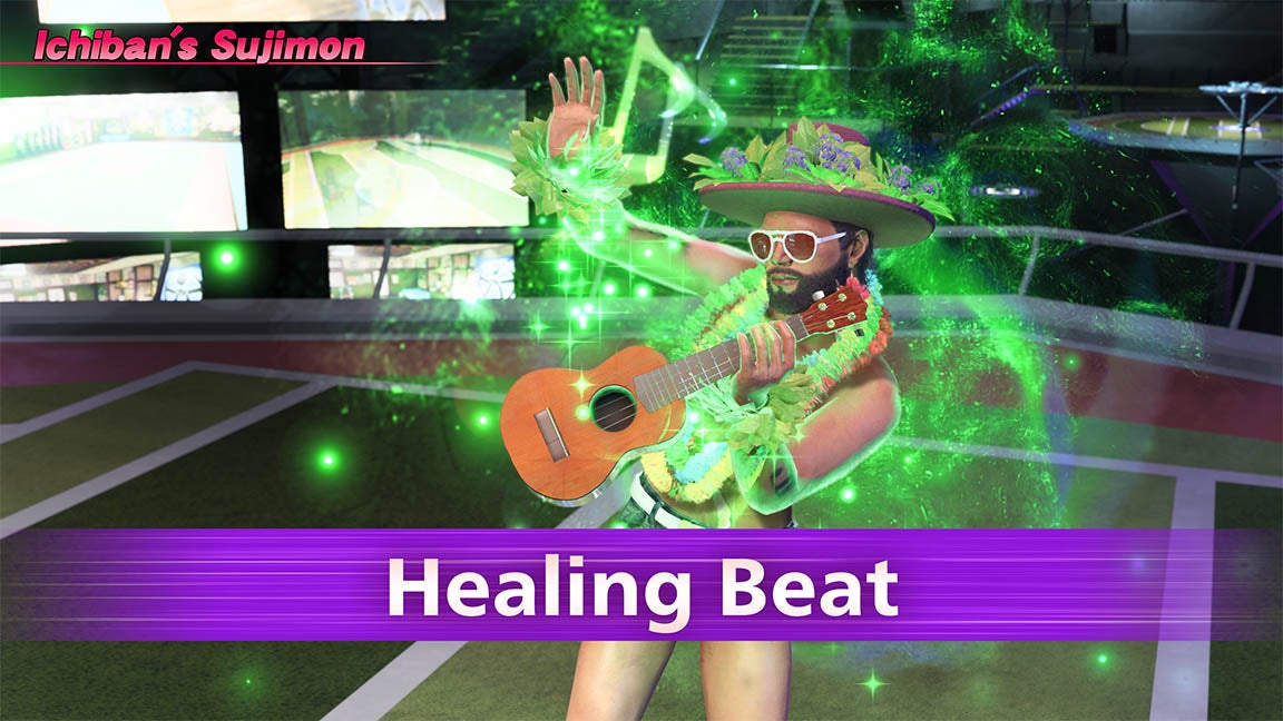 Freakalele performs the move &ldquo;Healing Beat&rdquo; in Like A Dragon: Infinite Wealth.